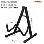 5 Core A Frame Guitar Stand with Foam Arms for Acoustic Electric and Bass Guitars - Image 12