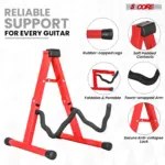 5 Core A Frame Guitar Stand with Foam Arms for Acoustic Electric and Bass Guitars - Image 58
