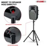 5 Core Adjustable Short Tripod Speaker Stand for PA and Studio Monitors - Image 7