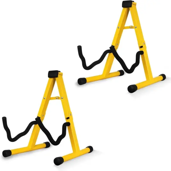 5 Core 2 Pack A Frame Guitar Stands with Foam Arms for Acoustic Electric and Bass Guitars - Image 11