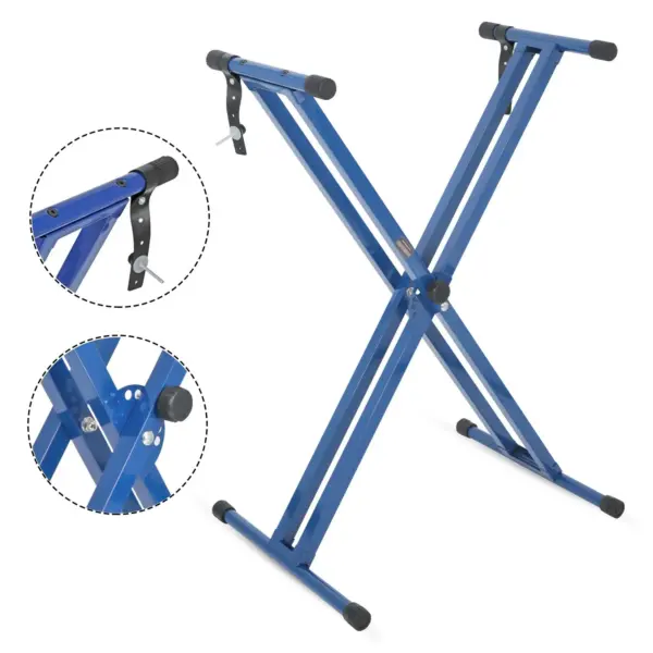 5 Core Heavy Duty Double X Keyboard Stand Adjustable for 61 76 and 88 Key Keyboards - Image 17