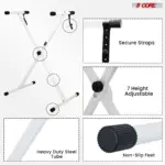 5 Core Single X Keyboard Stand Adjustable for 61 76 and 88 Key Keyboards - Image 12