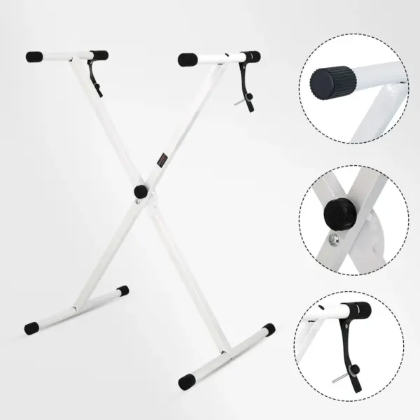 5 Core Single X Keyboard Stand Adjustable for 61 76 and 88 Key Keyboards - Image 8