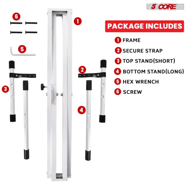 5 Core Heavy Duty Double X Keyboard Stand Adjustable for 61 76 and 88 Key Keyboards - Image 7