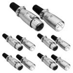 5 Core 3 Pin XLR Male and Female to 1/4 Inch Audio Jack Locking Connector Set - Image 28