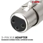 5 Core 3 Pin XLR Male and Female to 1/4 Inch Audio Jack Locking Connector Set - Image 20