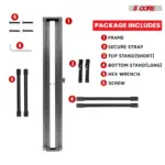 5 Core Heavy Duty Double X Keyboard Stand Adjustable for 61 76 and 88 Key Keyboards - Image 13