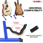 5 Core A Frame Guitar Stand with Foam Arms for Acoustic Electric and Bass Guitars - Image 35