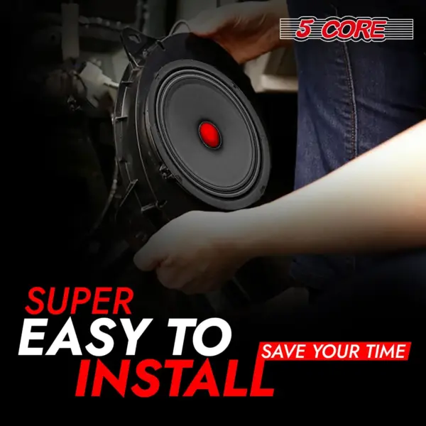5 Core 6.5 Inch Midrange Car Door Speaker 360W 4 Ohm with Aluminum Bullet - Image 10