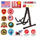 5 Core A Frame Guitar Stand with Foam Arms for Acoustic Electric and Bass Guitars - Image 10