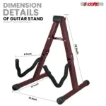 5 Core A Frame Guitar Stand with Foam Arms for Acoustic Electric and Bass Guitars - Image 5