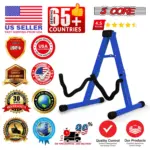 5 Core A Frame Guitar Stand with Foam Arms for Acoustic Electric and Bass Guitars - Image 38