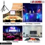 5 Core Adjustable Short Tripod Speaker Stand for PA and Studio Monitors - Image 14