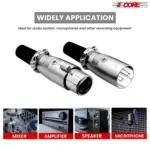 5 Core 3 Pin XLR Male and Female to 1/4 Inch Audio Jack Locking Connector Set - Image 6