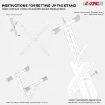 5 Core Heavy Duty Double X Keyboard Stand Adjustable for 61 76 and 88 Key Keyboards - Image 21