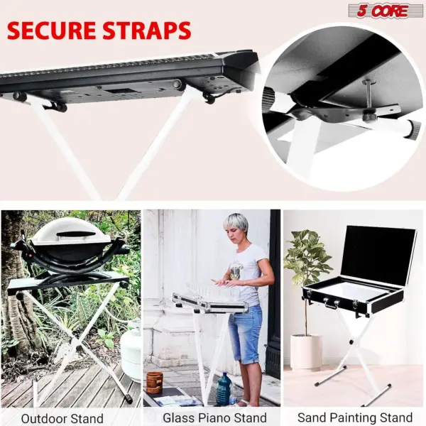 5 Core Single X Keyboard Stand Adjustable for 61 76 and 88 Key Keyboards - Image 15