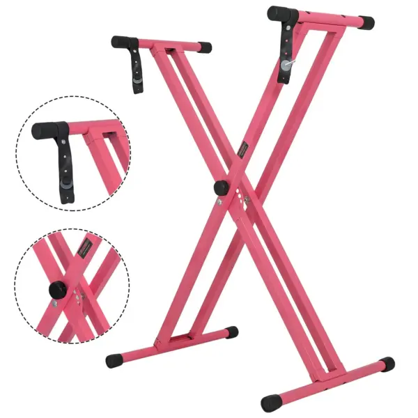 5 Core Heavy Duty Double X Keyboard Stand Adjustable for 61 76 and 88 Key Keyboards - Image 24