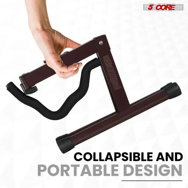 5 Core A Frame Guitar Stand with Foam Arms for Acoustic Electric and Bass Guitars - Image 9