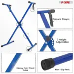 5 Core Single X Keyboard Stand Adjustable for 61 76 and 88 Key Keyboards - Image 19