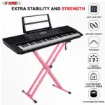5 Core Heavy Duty Double X Keyboard Stand Adjustable for 61 76 and 88 Key Keyboards - Image 28