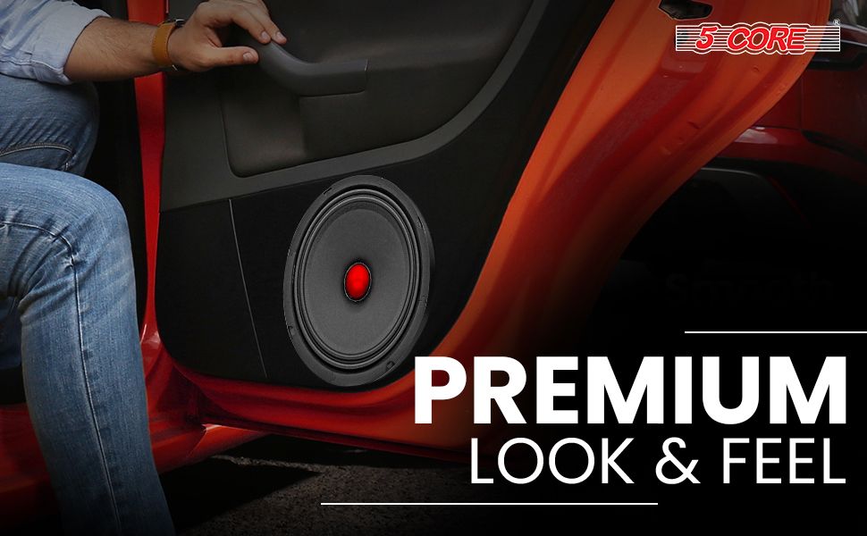 5 Core 6.5 Inch Midrange Car Door Speaker 360W 4 Ohm with Aluminum Bullet