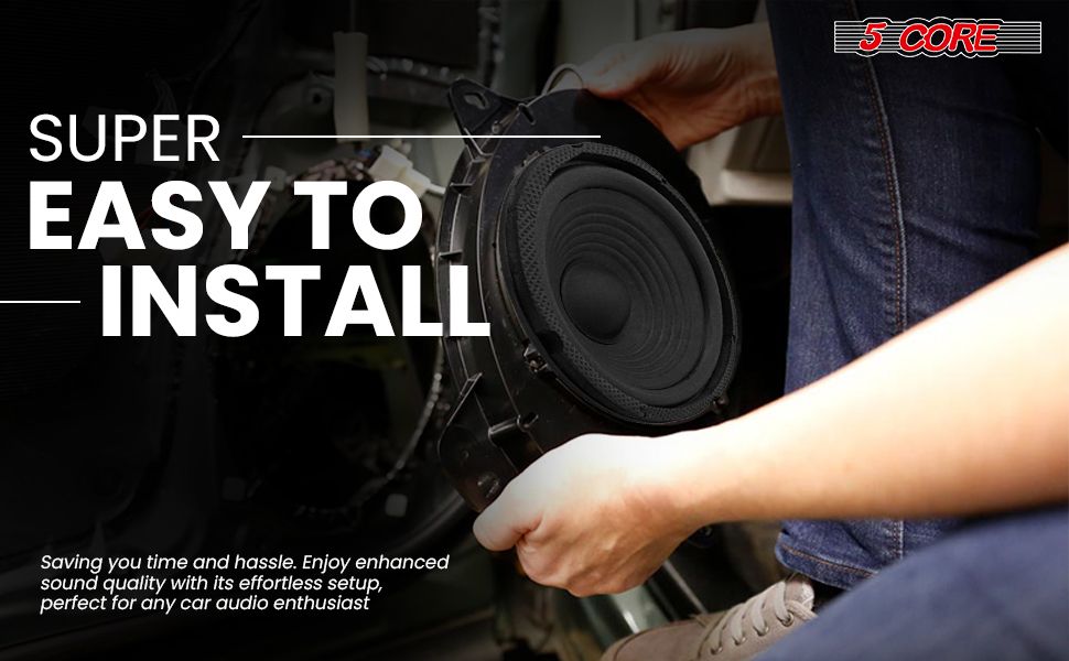 5 Core 6 Inch Car Audio Subwoofer 300W 4 Ohm Replacement Bass Speaker