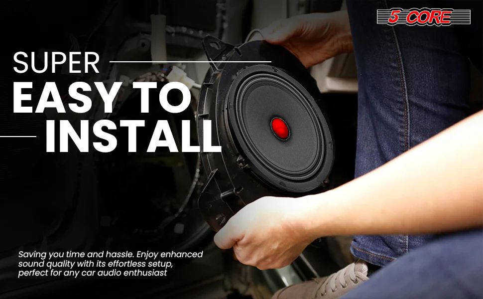 5 Core 6.5 Inch Midrange Car Door Speaker 360W 4 Ohm with Aluminum Bullet