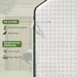 01-0472 Replacement Cover, 55" x 56.25" x 74.75" Walk-in Greenhouse Cover Reinforced Anti-Tear PE Hot House Cover, White - Image 4