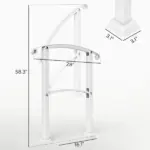 1-3 Step Metal Handrails for Outdoor Steps, Porch Deck Stair Railing with Installation Kit for Concrete Steps, White - Image 3