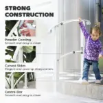 1-3 Step Metal Handrails for Outdoor Steps, Porch Deck Stair Railing with Installation Kit for Concrete Steps, White - Image 5