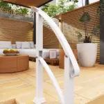 1-3 Step Metal Handrails for Outdoor Steps, Porch Deck Stair Railing with Installation Kit for Concrete Steps, White - Image 9