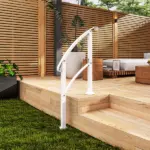 1-3 Step Metal Handrails for Outdoor Steps, Porch Deck Stair Railing with Installation Kit for Concrete Steps, White - Image 10