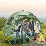 Outsunny 1 Person Folding Camping Cot, Portable Outdoor with Carry Bag, 2-in-1 Elevated Camping Bed Tent Single - Image 10