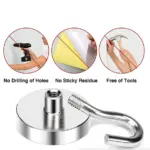 10 Pack N52 Neodymium Magnetic Hook Hangers - Image 2