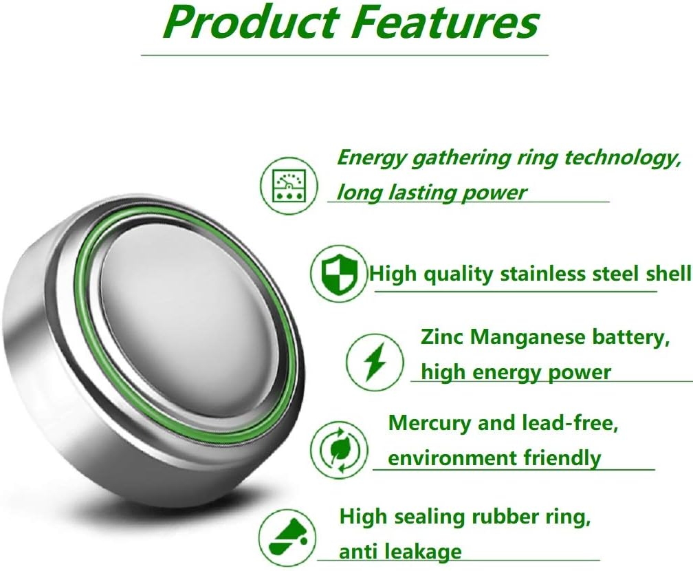 10 Pack LR1130 AG10 389 1.5V Alkaline Button Cell Batteries