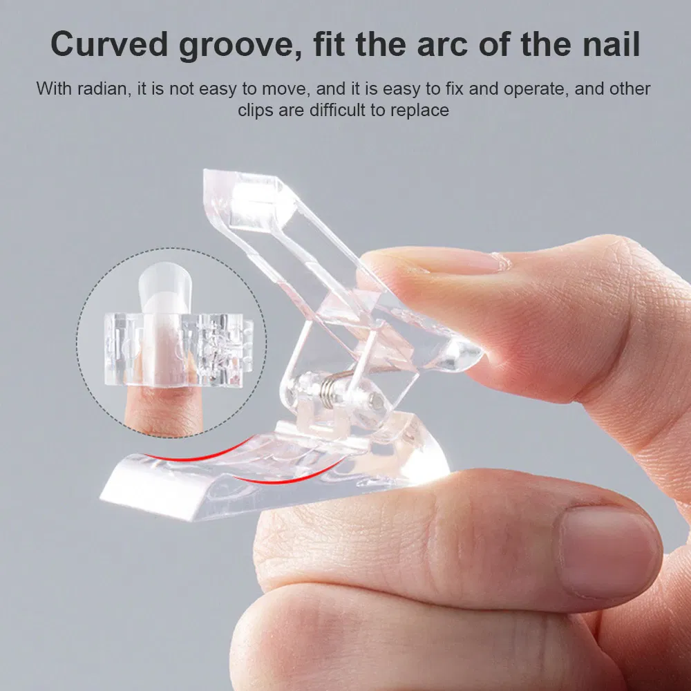 10 Pack Nail Extension Clips for Poly Builder Gel Quick Form Nail Tips