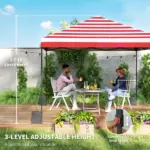 Outsunny 10 x 10 ft Pop Up Canopy Tent with One Push Setup, Outdoor Portable Instant Canopy Shelter with Roller Bag, American Flag - Image 7