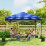 Outsunny 10 x 10 ft Pop Up Canopy Tent with One Push Setup, Outdoor Portable Instant Canopy Shelter with Roller Bag, American Flag - Image 9