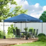 Outsunny 10 x 10 Ft Pop Up Canopy Tent with One Push Setup, Outdoor Portable Instant Canopy Shelter w/ Roller Bag, Dark Blue - Image 10