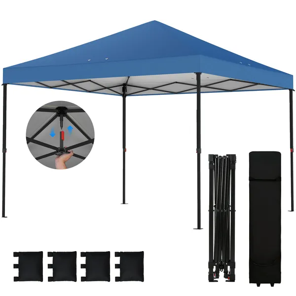 10-x-10-ft-pop-up-canopy-tent-with-one-push-setup-outdoor-portable-instant-canopy-shelter-w-roller-bag-dark-blue.webp Outsunny 10 x 10 Ft Pop Up Canopy Tent with One Push Setup, Outdoor Portable Instant Canopy Shelter w/ Roller Bag, Dark Blue - Image 1