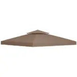 Outsunny 10' x 10' Gazebo Replacement Canopy 2 Tier Top UV Cover Pavilion Garden Patio Outdoor Coffee (TOP ONLY) - Image 11