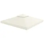 Outsunny 10' x 10' Gazebo Replacement Canopy 2 Tier Top UV Cover Pavilion Garden Patio Outdoor Cream White (TOP ONLY)