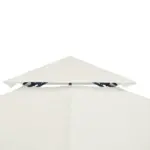 Outsunny 10' x 10' Gazebo Replacement Canopy 2 Tier Top UV Cover Pavilion Garden Patio Outdoor Cream White (TOP ONLY) - Image 8