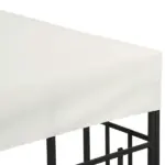 Outsunny 10' x 10' Gazebo Replacement Canopy 2 Tier Top UV Cover Pavilion Garden Patio Outdoor Cream White (TOP ONLY) - Image 9