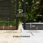 10' x 10' Outdoor Pergola Canopy, Metal Patio Canopy with Drainage Holes for Backyard, Garden, Cream White - Image 5