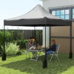 Outsunny 10' x 10' Replacement Canopy Top for Pop Up Canopy Tent with 4 Sand Bags, UPF50+ Protection, Dark Gray - Image 2