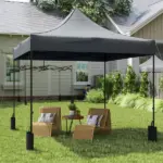Outsunny 10' x 10' Replacement Canopy Top for Pop Up Canopy Tent with 4 Sand Bags, UPF50+ Protection, Dark Gray - Image 10