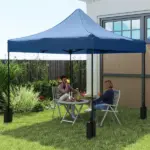 Outsunny 10 ft x 10 ft Replacement Canopy Top for Pop Up Canopy Tent with 4 Sand Bags, UPF50+ Protection, Navy Blue - Image 2