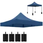 Outsunny 10 ft x 10 ft Replacement Canopy Top for Pop Up Canopy Tent with 4 Sand Bags, UPF50+ Protection, Navy Blue - Image 11