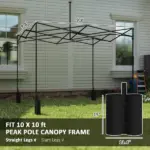 Outsunny 10 ft x 10 ft Replacement Canopy Top for Pop Up Canopy Tent with 4 Sand Bags, UPF50+ Protection, Navy Blue - Image 3